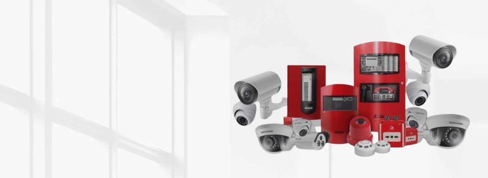 CCTV cameras and fire protection systems